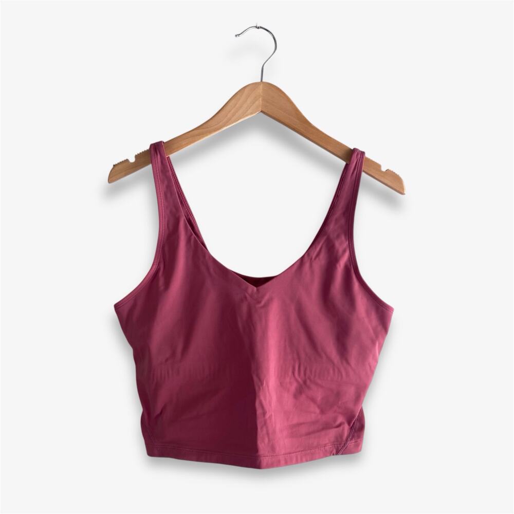 Women’s Large Pink Active CropTank Top V-Neck